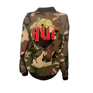 Nice Men size Xlarge Huf Kingston, HUF Skateboarding Camo Camouflage Jacket with